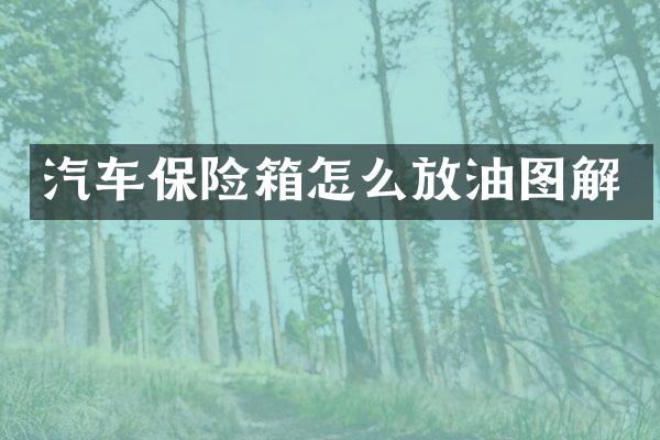 汽车保险箱怎么放油图解