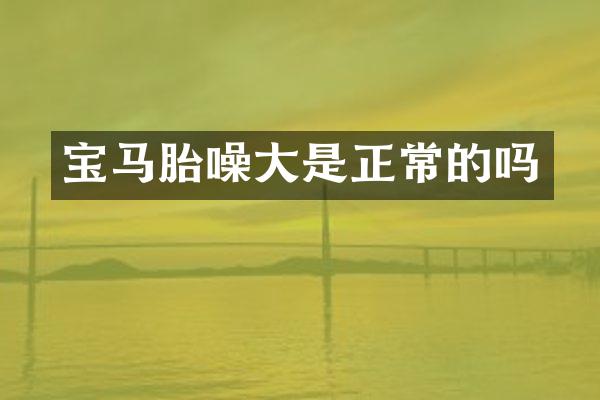 宝马胎噪大是正常的吗