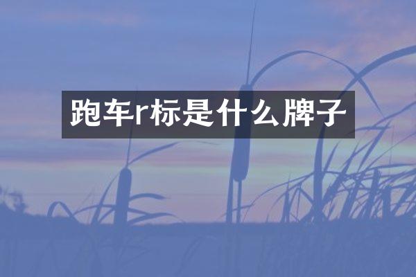跑车r标是什么牌子