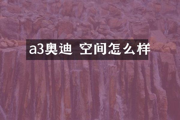 a3奥迪 空间怎么样
