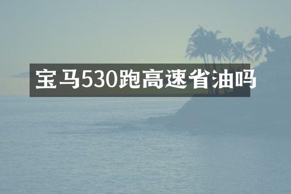 宝马530跑高速省油吗