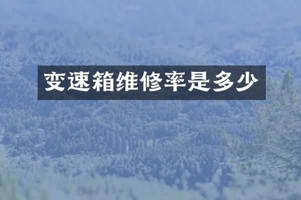 变速箱维修率是多少