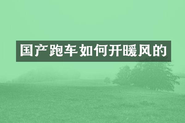 国产跑车如何开暖风的