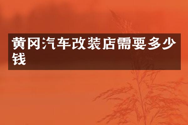 黄冈汽车改装店需要多少钱