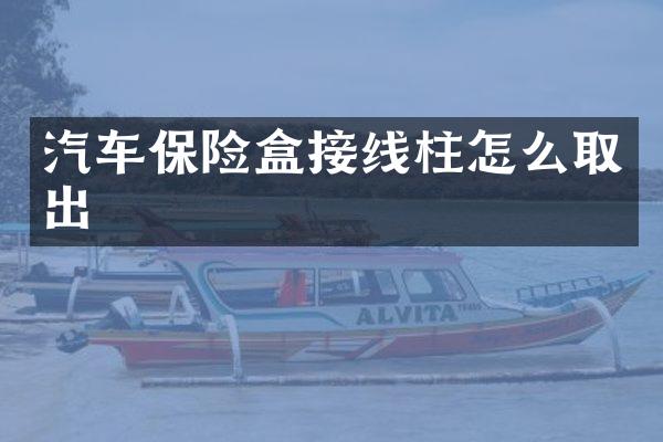汽车保险盒接线柱怎么取出