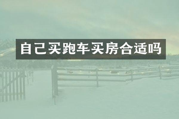 自己买跑车买房合适吗