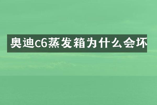 奥迪c6蒸发箱为什么会坏