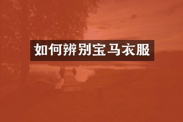 如何辨别宝马衣服