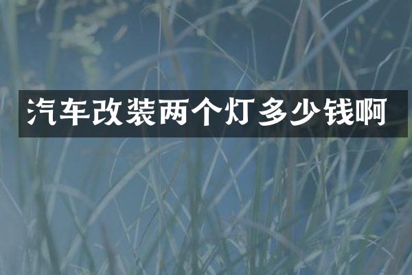 汽车改装两个灯多少钱啊