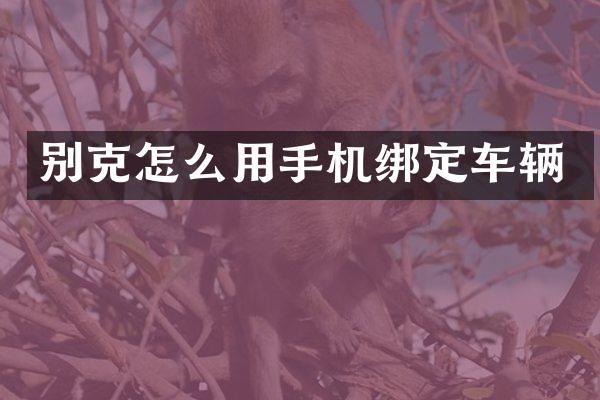 别克怎么用手机绑定车辆