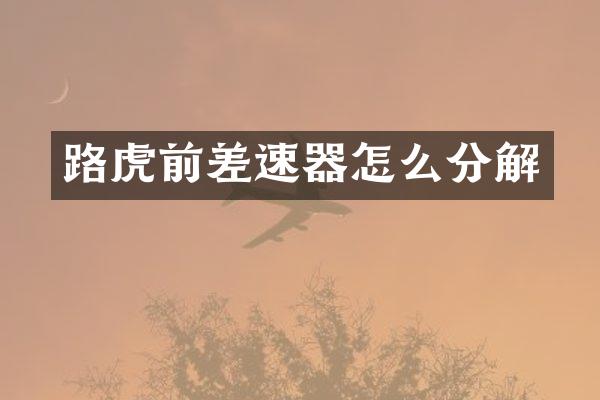路虎前差速器怎么分解