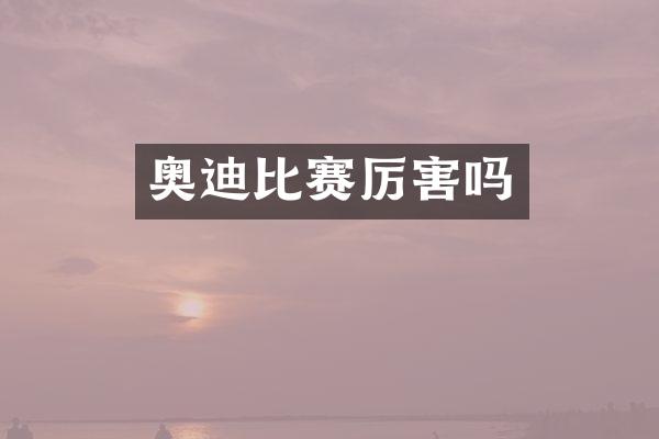 奥迪比赛厉害吗