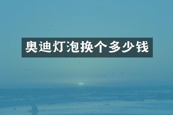 奥迪灯泡换个多少钱