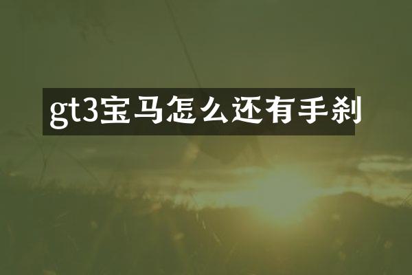 gt3宝马怎么还有手刹