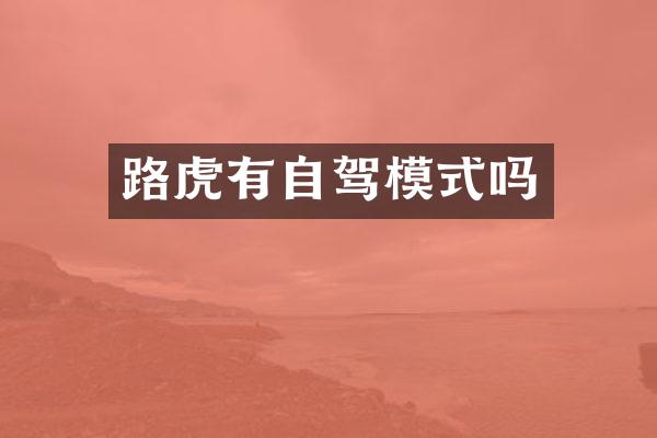 路虎有自驾模式吗