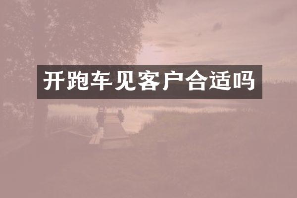 开跑车见客户合适吗