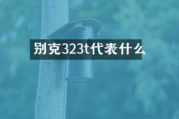 别克323t代表什么