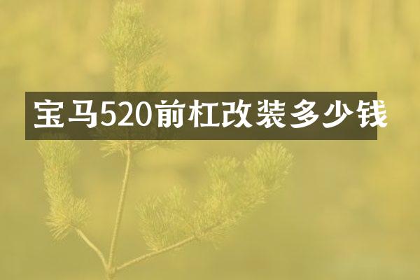 宝马520前杠改装多少钱