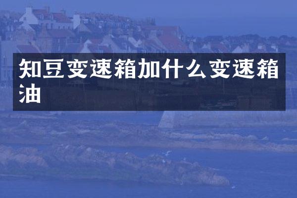 知豆变速箱加什么变速箱油