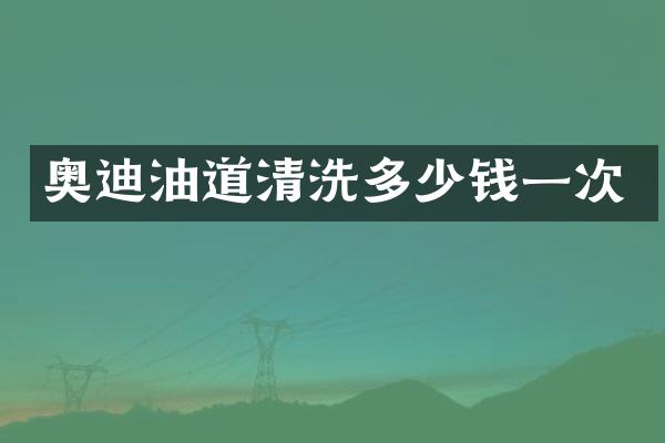 奥迪油道清洗多少钱一次