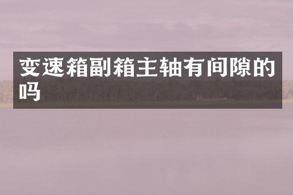 变速箱副箱主轴有间隙的吗