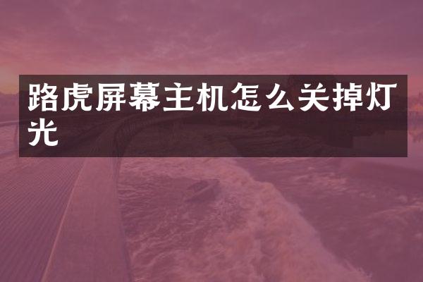 路虎屏幕主机怎么关掉灯光