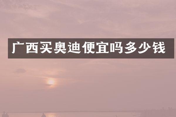 广西买奥迪便宜吗多少钱