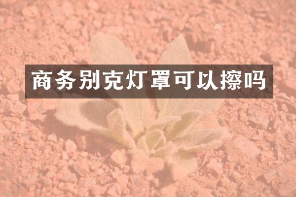 商务别克灯罩可以擦吗