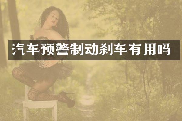 汽车预警制动刹车有用吗