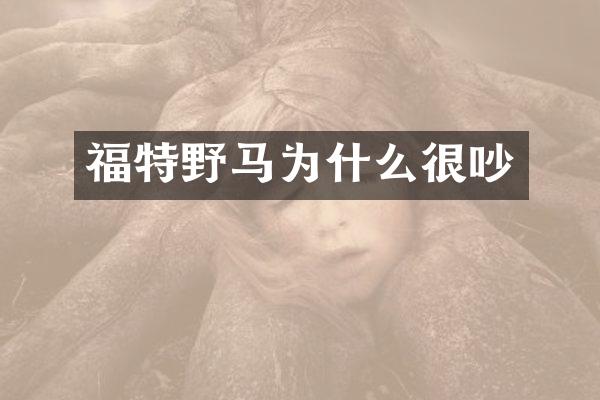 福特野马为什么很吵