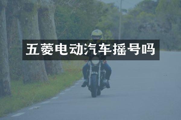 五菱电动汽车摇号吗