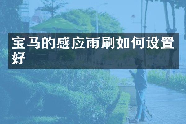 宝马的感应雨刷如何设置好