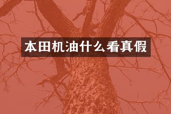 本田机油什么看真假