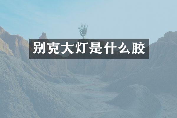 别克大灯是什么胶