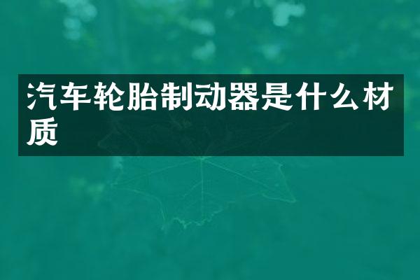 汽车轮胎制动器是什么材质