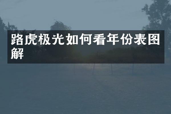 路虎极光如何看年份表图解