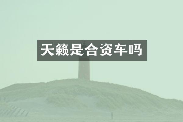 天籁是合资车吗