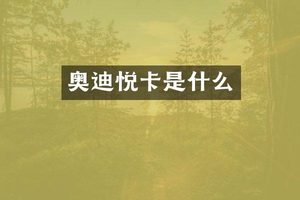 奥迪悦卡是什么