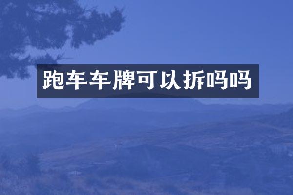 跑车车牌可以拆吗吗