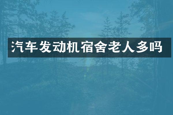 汽车发动机宿舍老人多吗