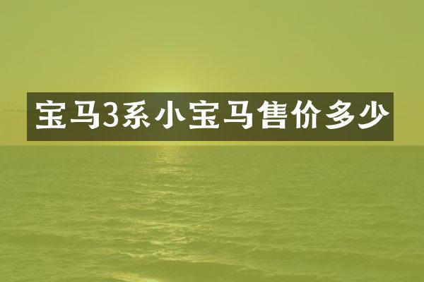 宝马3系小宝马售价多少