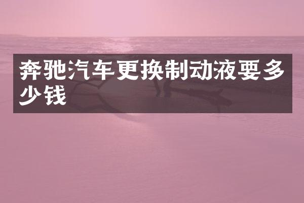 奔驰汽车更换制动液要多少钱