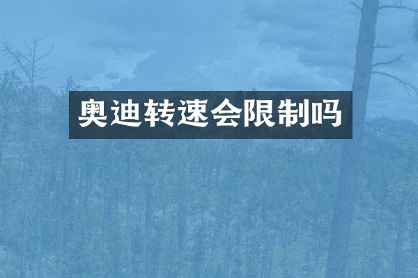 奥迪转速会限制吗