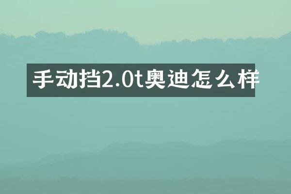手动挡2.0t奥迪怎么样
