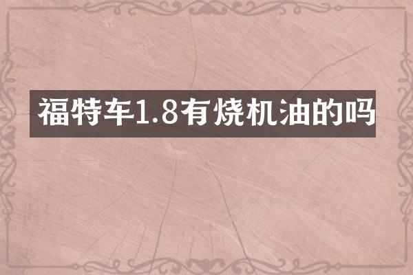 福特车1.8有烧机油的吗