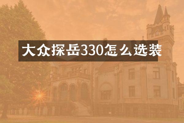 大众探岳330怎么选装