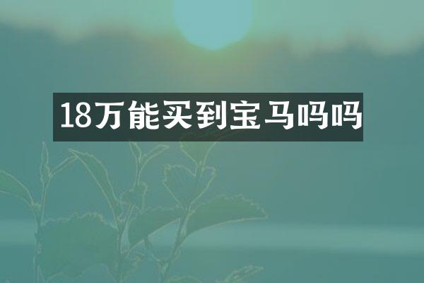 18万能买到宝马吗吗