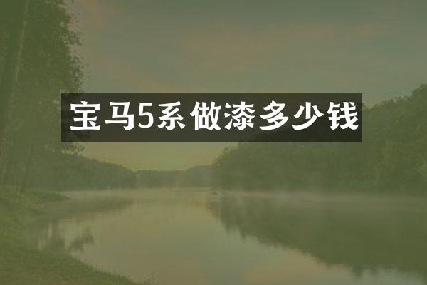 宝马5系做漆多少钱