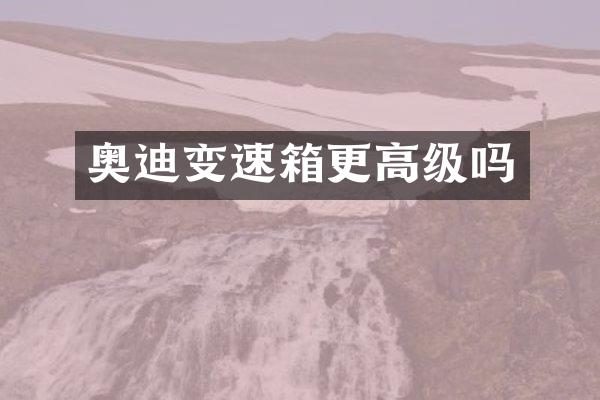 奥迪变速箱更高级吗