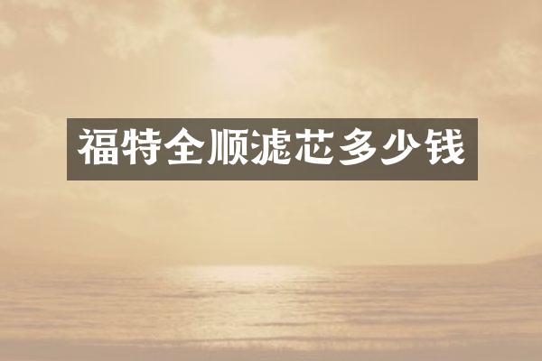 福特全顺滤芯多少钱